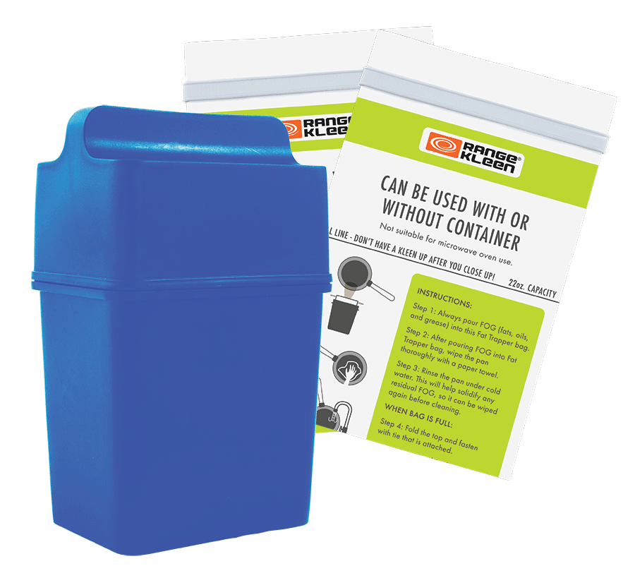 Blue Trap the Grease container and 2 bags